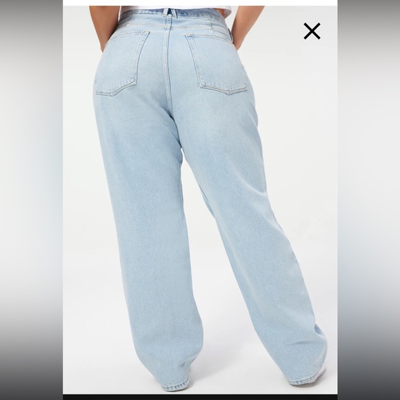 NWT Good American Good 90’s Jeans Blue542 Size 18, Inseam 32 - Picture 2 of 3